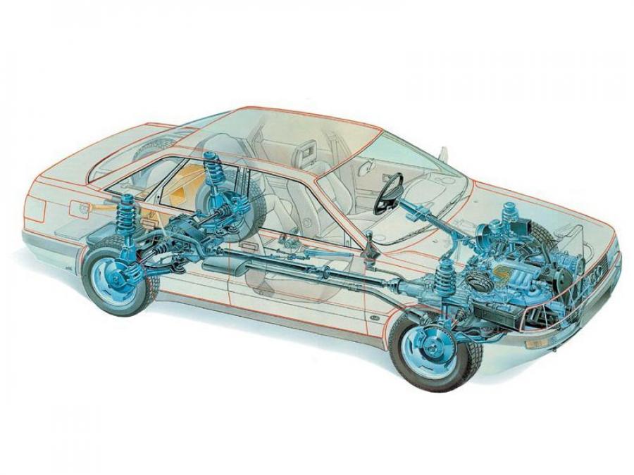 Схема Audi 90 Quattro (B3) 1987 года  (WW) (фото 7 из 7)